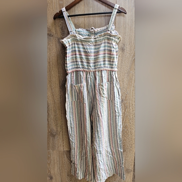 Toad&Co Hemp Salt Striped Button-Down Jumpsuit Small Sustainability - Picture 9 of 9